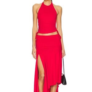 Revolve skirt and halter set